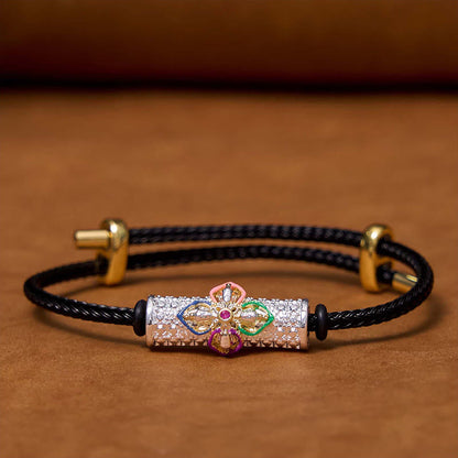 Bracelet porte-bonheur en cuivre et pierres de Bouddha, cordon rouge