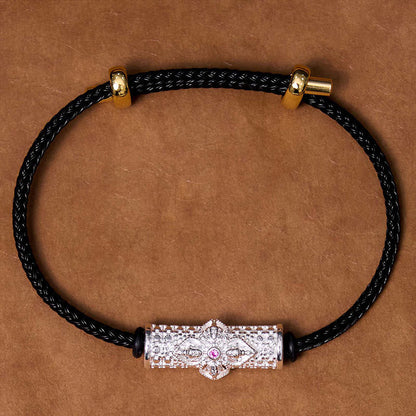 Bracelet porte-bonheur en cuivre et pierres de Bouddha, cordon rouge