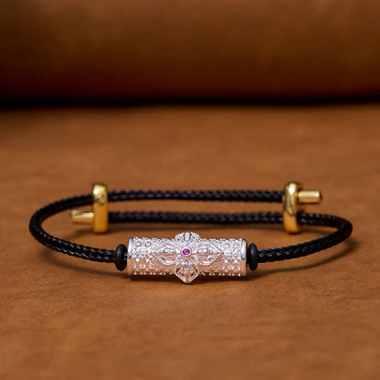 Bracelet porte-bonheur en cuivre et pierres de Bouddha, cordon rouge