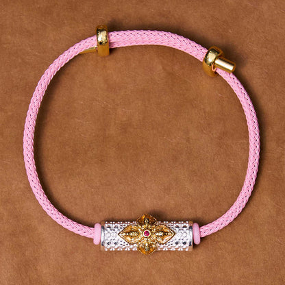 Bracelet porte-bonheur en cuivre et pierres de Bouddha, cordon rouge
