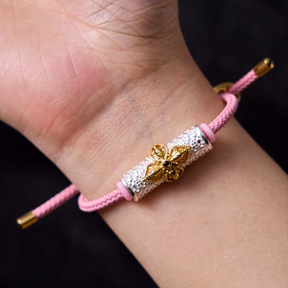Bracelet porte-bonheur en cuivre et pierres de Bouddha, cordon rouge