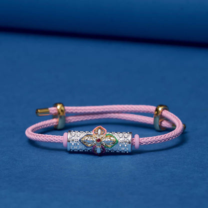 Bracelet porte-bonheur en cuivre et pierres de Bouddha, cordon rouge