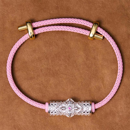 Bracelet porte-bonheur en cuivre et pierres de Bouddha, cordon rouge