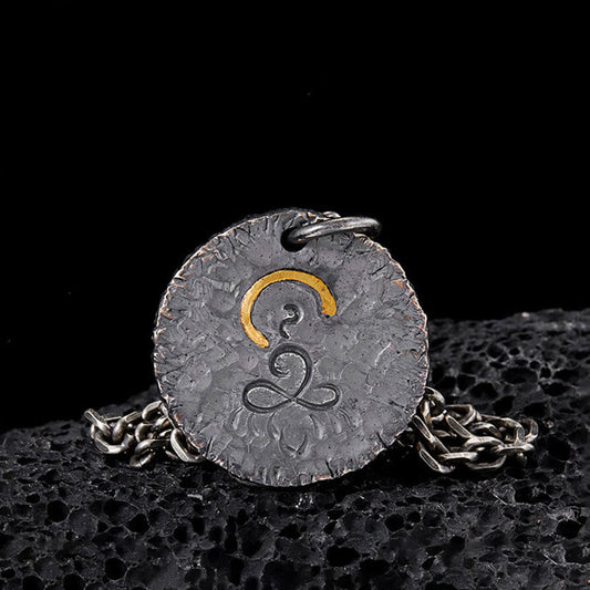 Buddha-Steine ​​999 Sterling Silber 999 Gold 925 Sterling Silber Buddha-Statue Lotus Halskette Anhänger