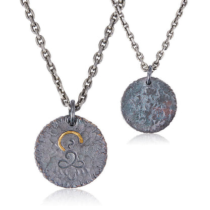 Collier pendentif en argent sterling 999 et or 999, statue de Bouddha en argent sterling 925, lotus