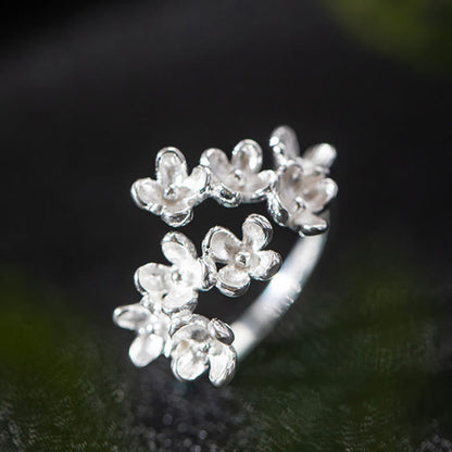 Buddha Stones 925 Sterling Silber Osmanthus Duftring