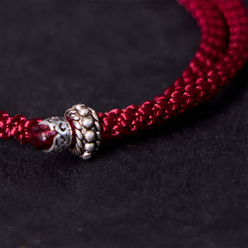 Buddha Stones 925 Sterling Silber Elefant Sicher und Wohl Amulett Charm Stärke Armband 
