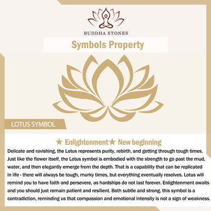 Buddha Stones Cinnabar Lotus Blessing Charm Bracelet