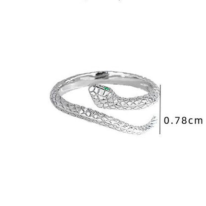Bague de protection ajustable en argent sterling 925 avec pierres de Bouddha, année du serpent 
