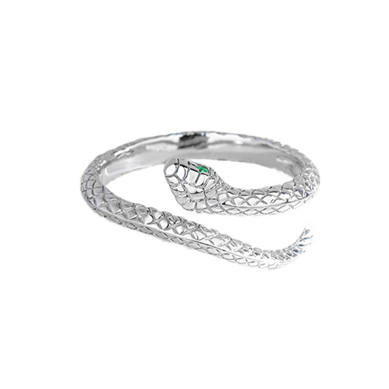 Bague de protection ajustable en argent sterling 925 avec pierres de Bouddha, année du serpent 