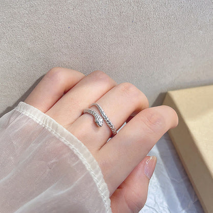 Bague de protection ajustable en argent sterling 925 avec pierres de Bouddha, année du serpent 
