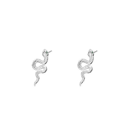 Buddha Stones 925 Sterling Silver Year of the Snake Balance Necklace Pendant Earrings Set