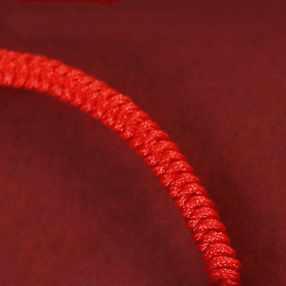 Bracelet de protection tressé en fil rouge avec pierres de Bouddha et agate rouge, signe du zodiaque chinois, fait à la main
