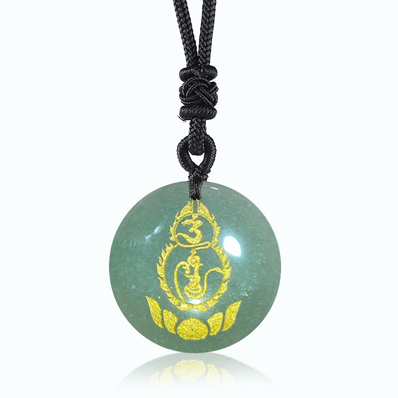 Collier pendentif en obsidienne noire, pierres de Bouddha, motif de piédestal, calebasse, lotus, protection Vajra, mantra, cristal naturel, divers, accomplissement 