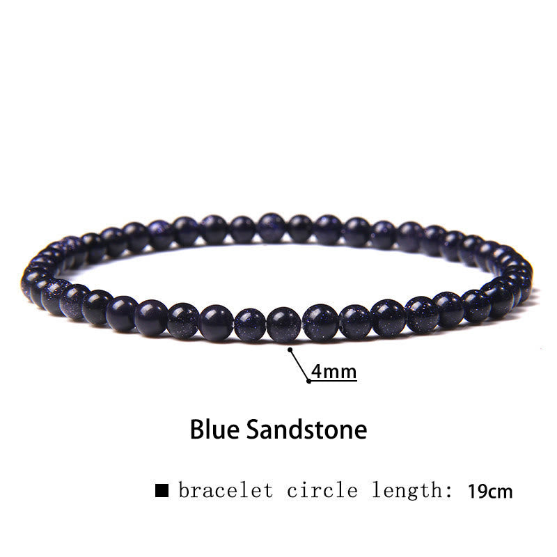Buddha Stones 4mm Various Stone Crystal Mini Beads Healing Bracelet