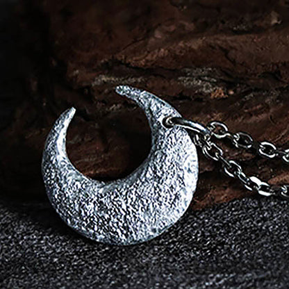 Collier pendentif en argent sterling 999 avec pierres de Bouddha et équilibre lunaire