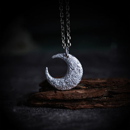 Collier pendentif en argent sterling 999 avec pierres de Bouddha et équilibre lunaire
