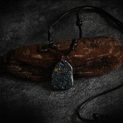 Buddha Stones 999 Sterling Silber 24 Karat Gold Glücksbringende Wolken Schutz Halskette Anhänger