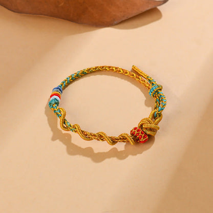 Buddha Stones Colorful String Snake Dragon Year of the Snake Luck Bracelet