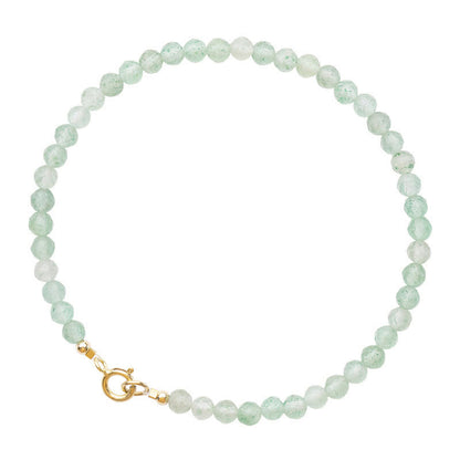 Buddha Stones 3mm Small Green Aventurine Ultra-Thin Beads Luck Bracelet