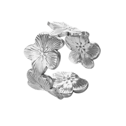 Daisy Flower Adjustable Stainless Steel Ring