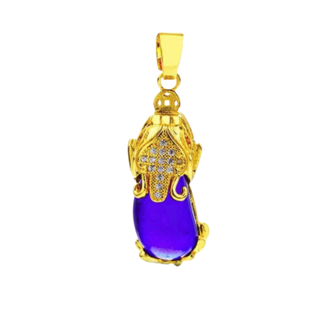 18k Gold Charm Pixiu Wealth Necklace
