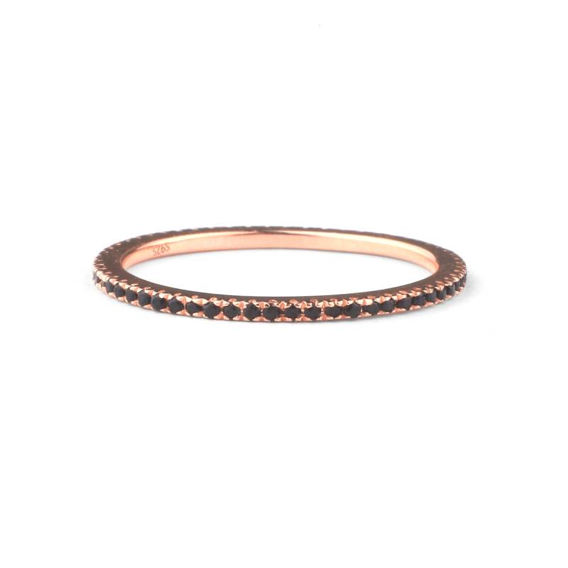 Bague d'éternité en diamant noir