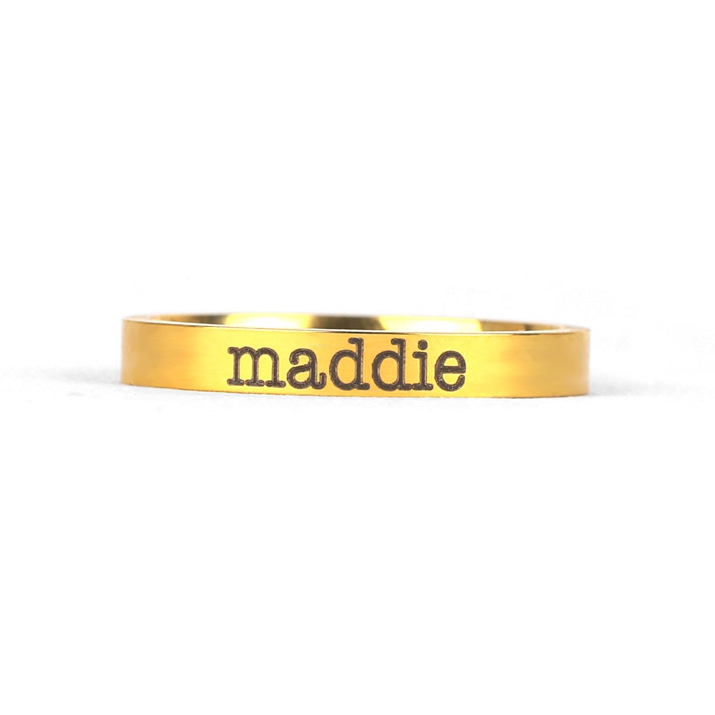 Stapelbarer Namensring mit Gravur | 3 mm Band