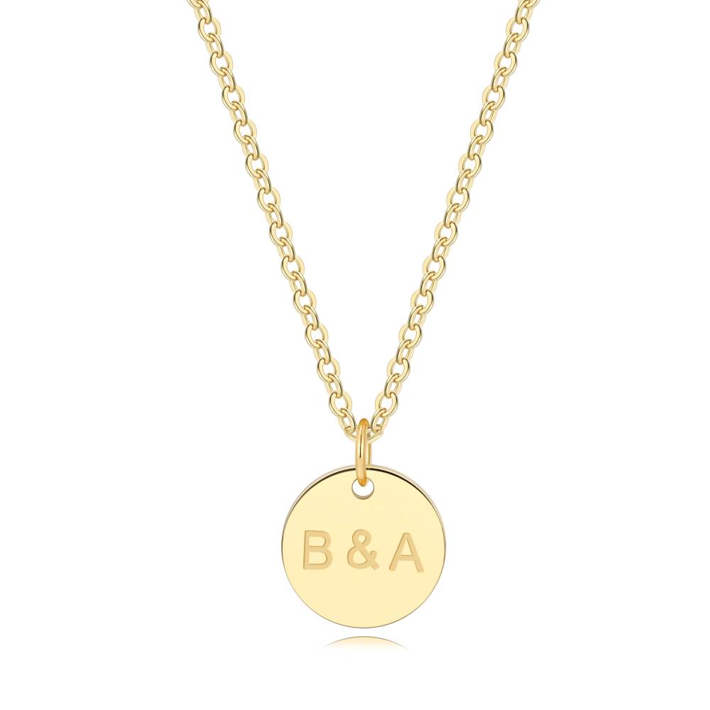 Love Initial Disc Necklace