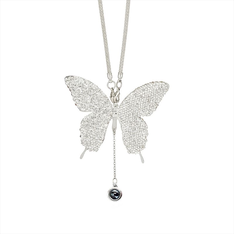 Personalisiertes Schmetterlings-Autospiegel-Ornament mit Fotoanhänger