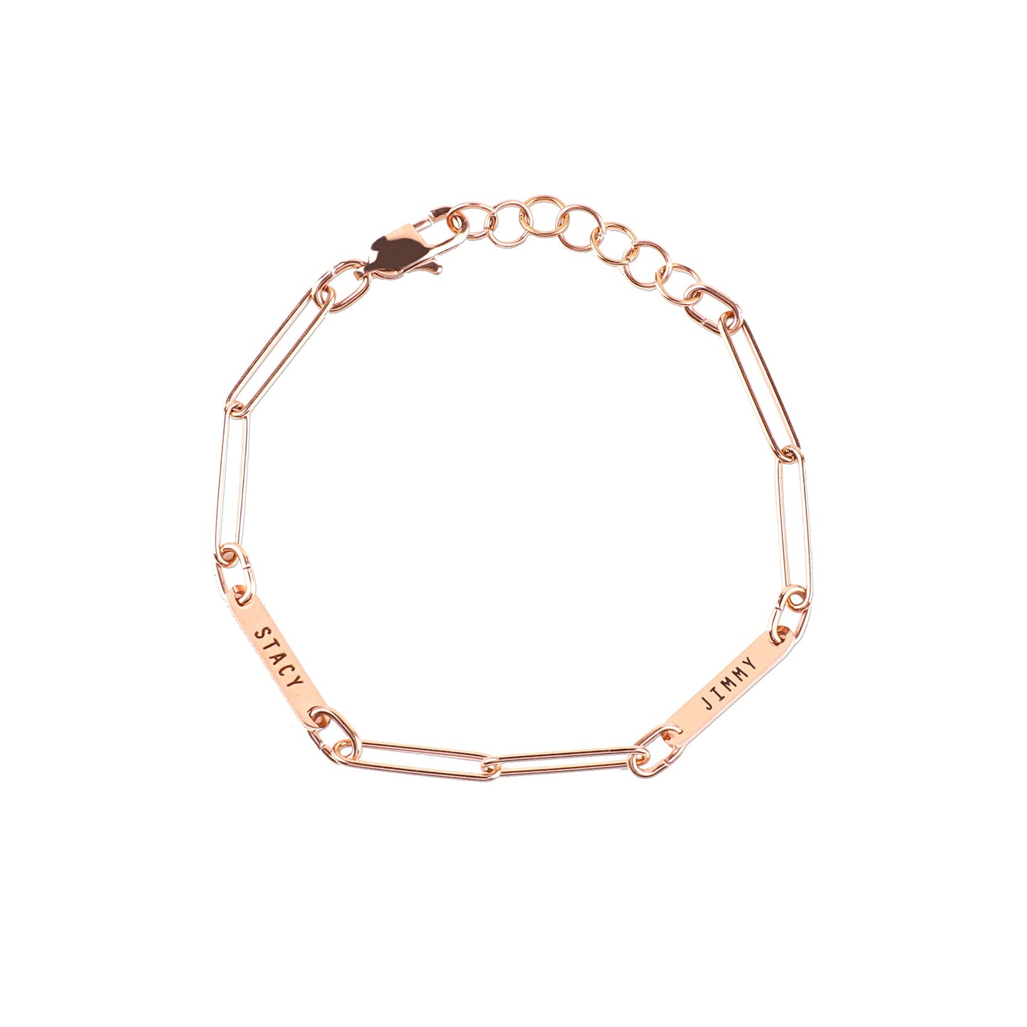 Paperclip Bracelet With Names