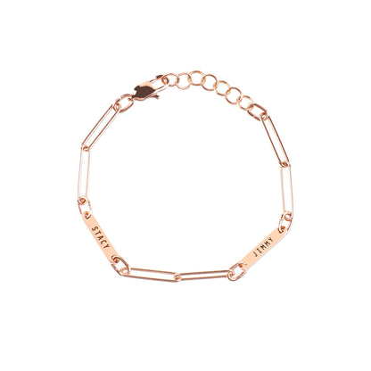 Paperclip Bracelet With Names