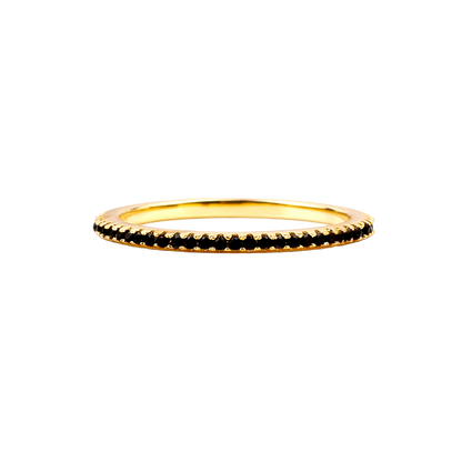 Bague d'éternité en diamant noir