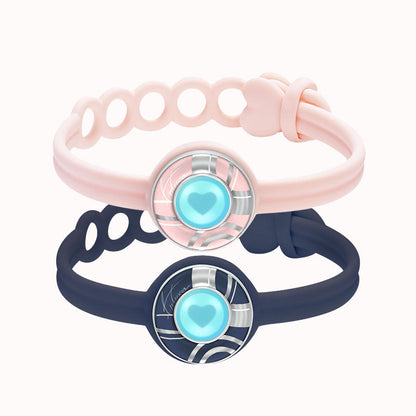 Bracelets tactiles Candy Wave (bleu foncé + rose)