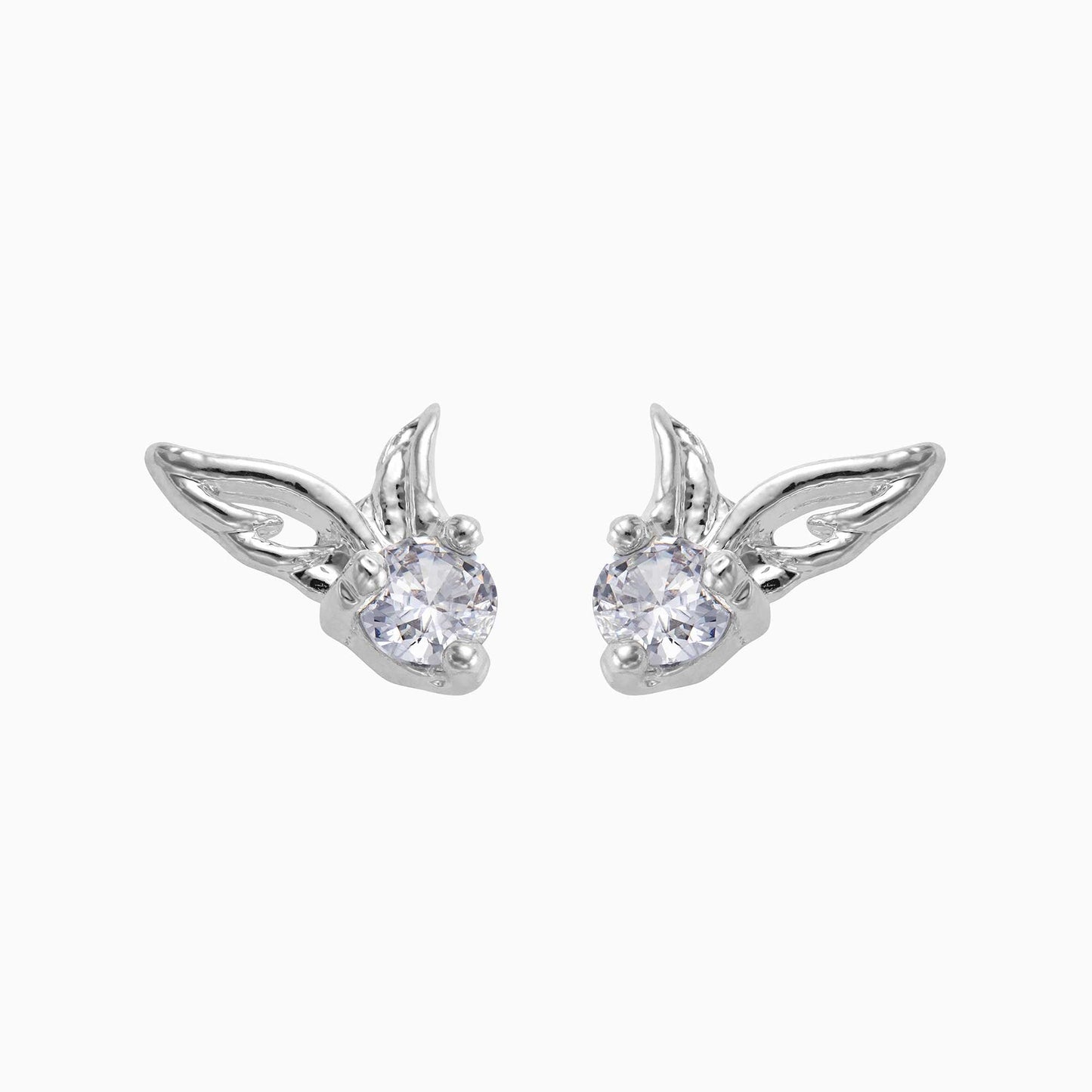 Angel Wings Silver Plated Earrings