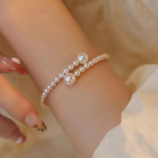 Timeless Pearl Heart Link Bracelet