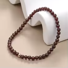 Natural Garnet Beaded Bracelet