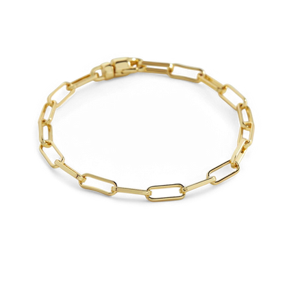 Bracelet chaîne trombone à maillons ouverts