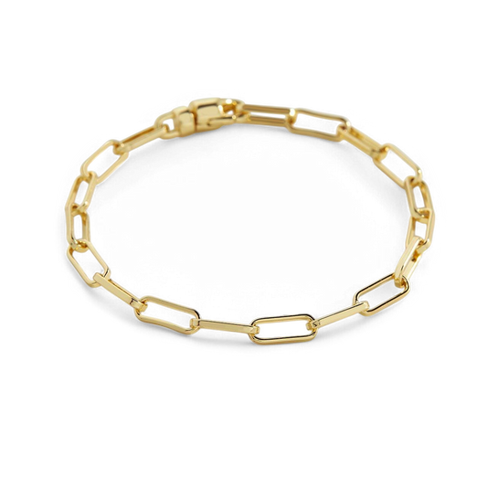 Bracelet chaîne trombone à maillons ouverts