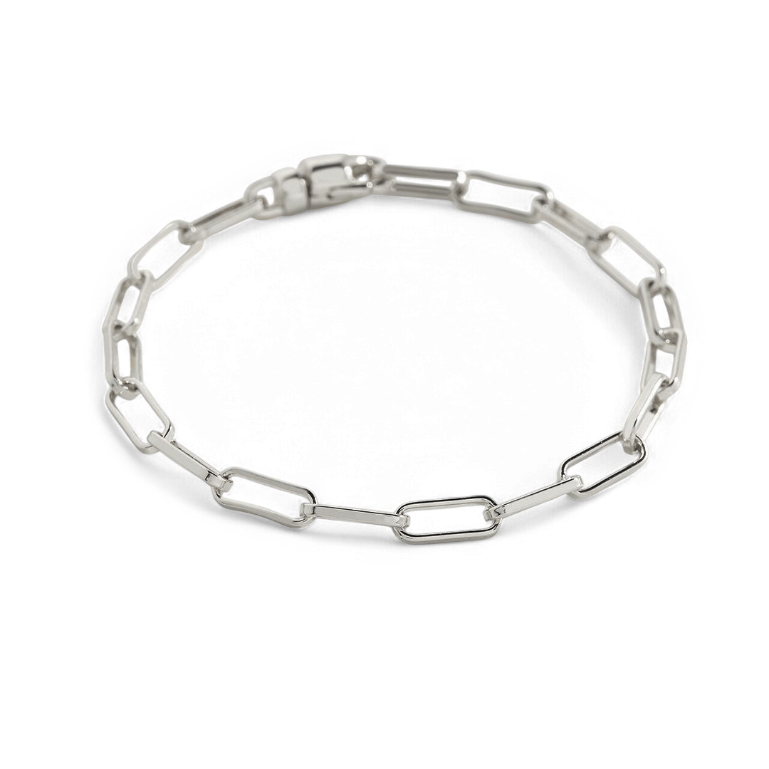 Bracelet chaîne trombone à maillons ouverts