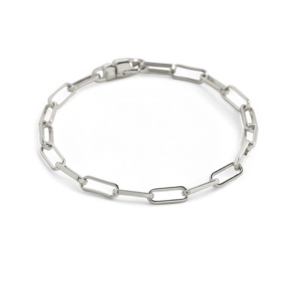 Bracelet chaîne trombone à maillons ouverts