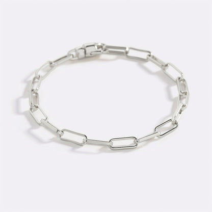 Bracelet chaîne trombone à maillons ouverts