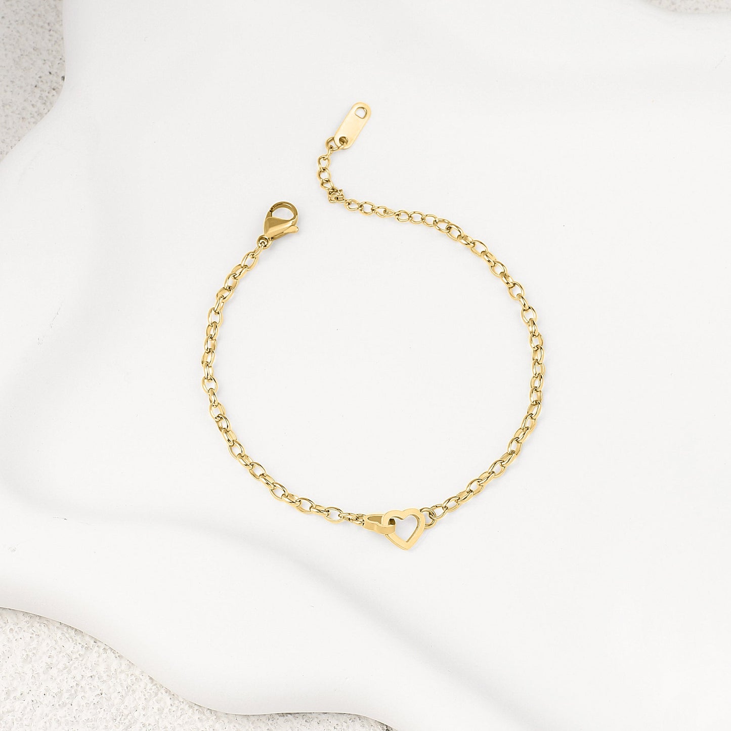 Bracelet mini cœur entrelacé