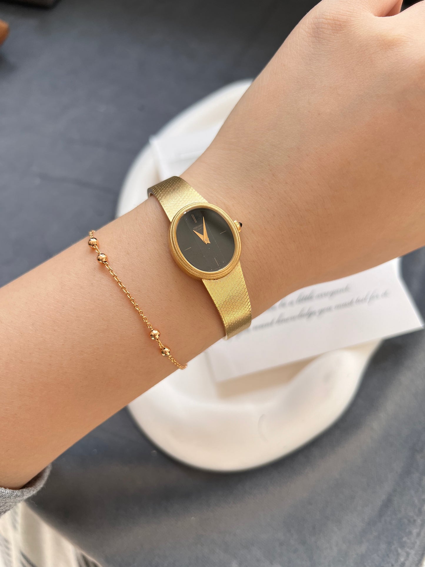 Montre femme vintage Seiko Agate Galaxy Dial 