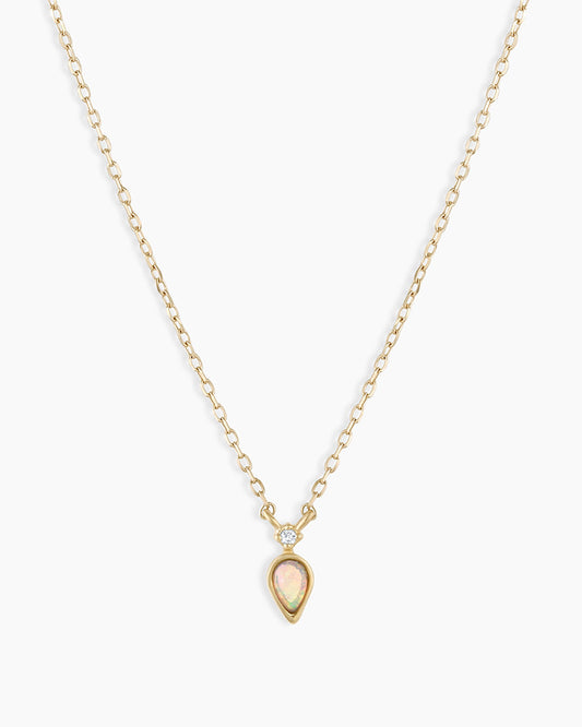 Collier diamant et opale