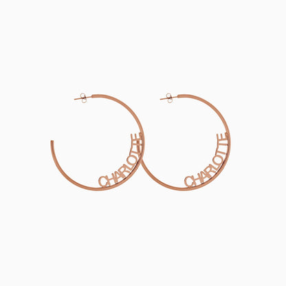 Personalized Name Hoop Earrings
