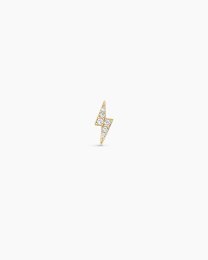 Einzelner Ohrstecker mit Diamantblitz