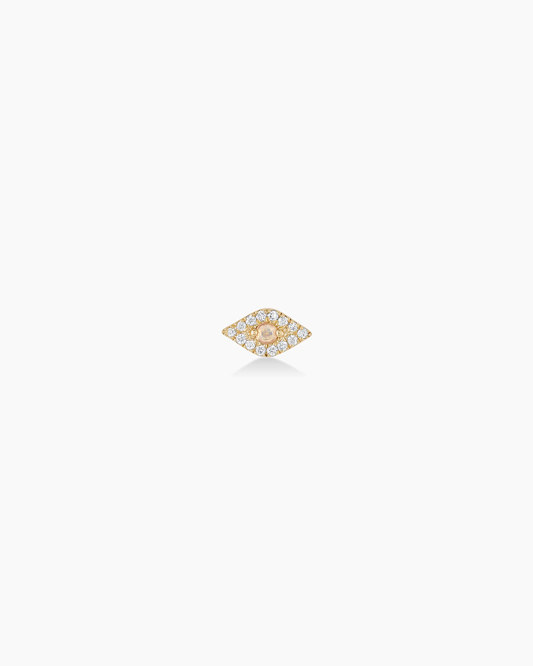 Clou d'oreille simple en diamant avec mauvais œil