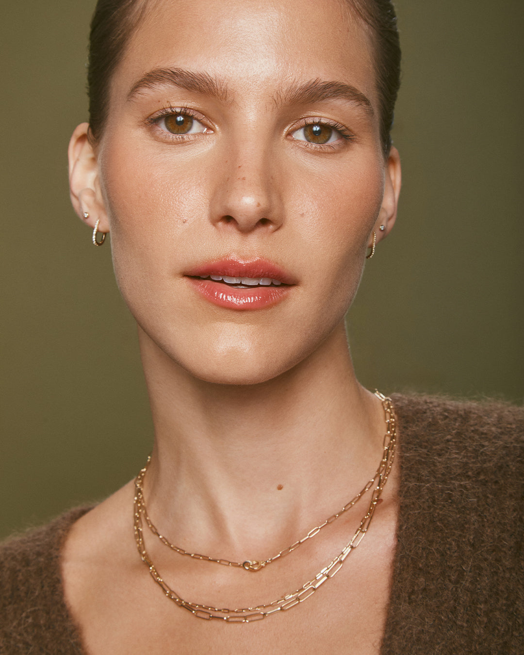 Clou d'oreille simple diamant classique