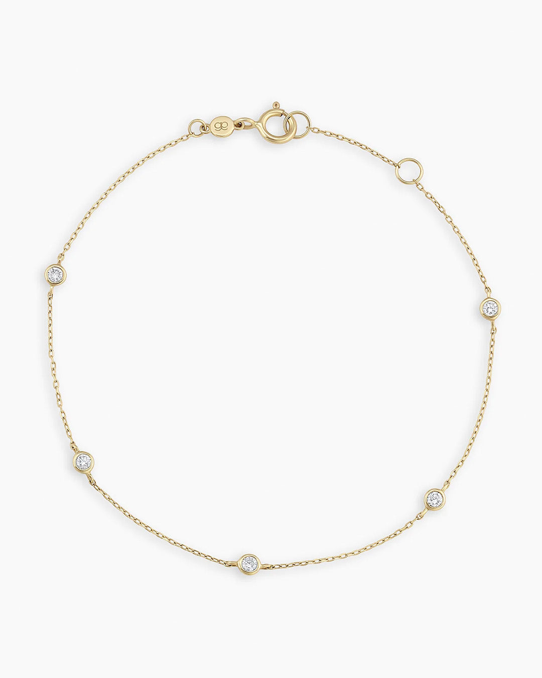 Bracelet classique cinq diamants